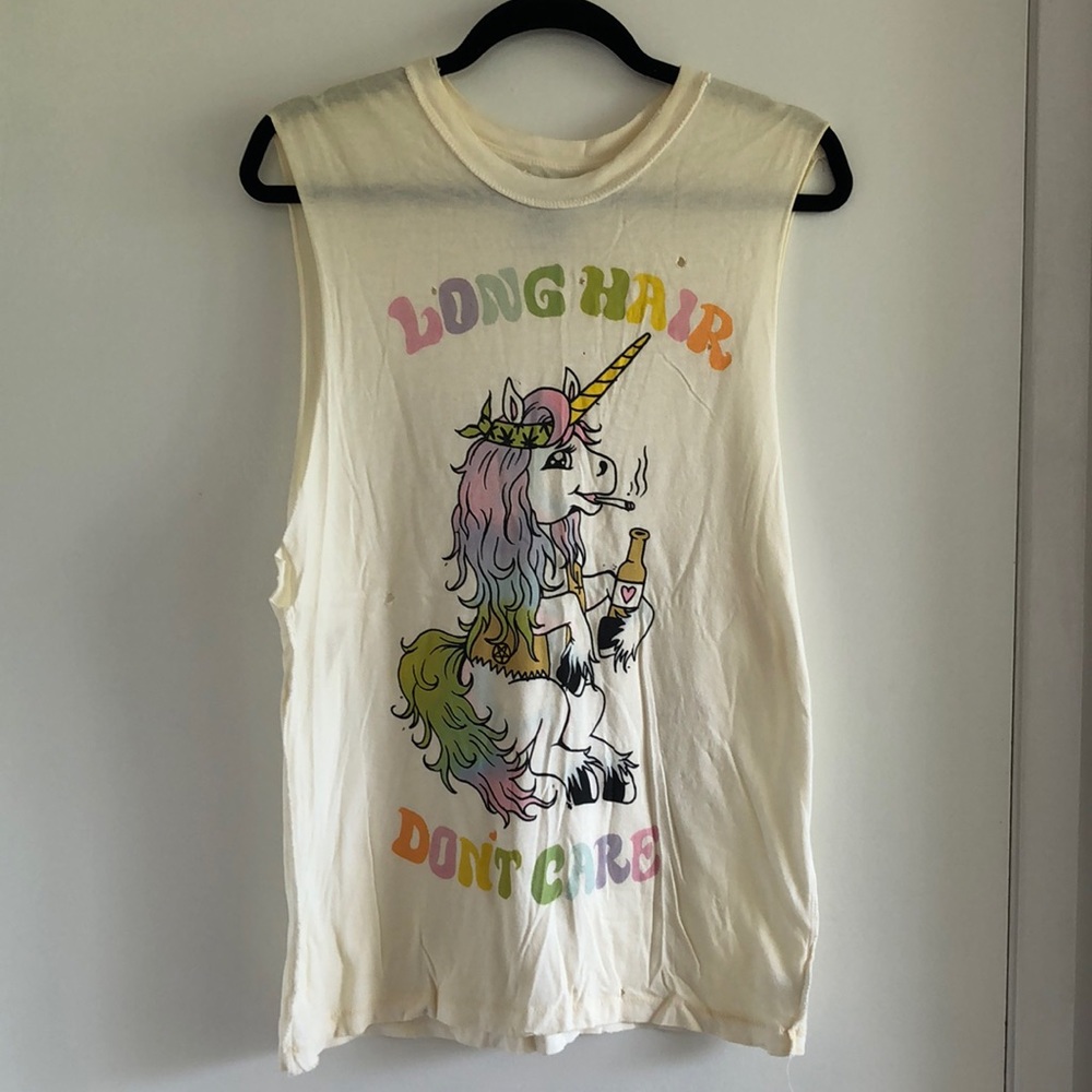 Unif Unicorn Long Hair Don’t Care Tank